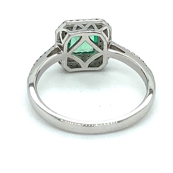Certified Emerald .50ct Diamonds 950 Platinum Ring - Picture 4 of 10
